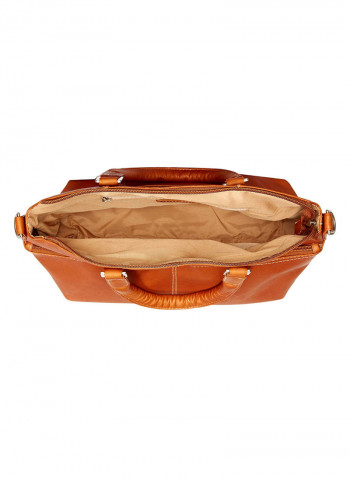 Travel Weekender Handcrafted Shoulder Bag Tan