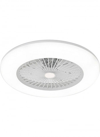 Ceiling Fan With Lighting LED Adjustable Wind Speed With Remote Control White 63 x 22 x 63cm