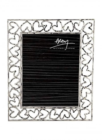 Heart Themed Frame White/Silver 8x10inch