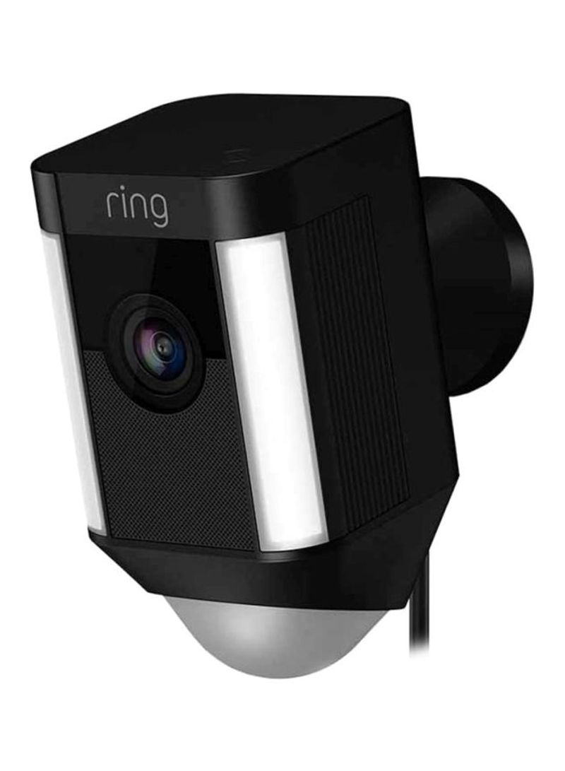 Spotlight Wired Network FHD Surveillance Camera Black/Silver 13x7x16cm