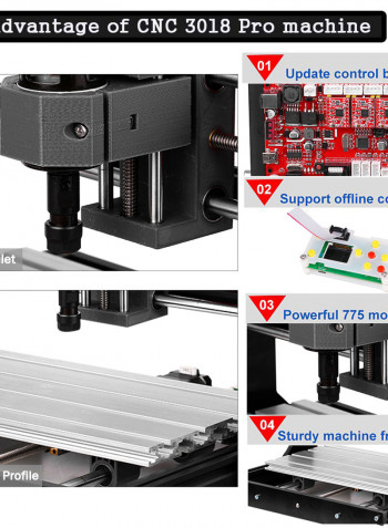 Pro GRBL Control Mini Machine Black 44.00 X 18.00 X 25.00cm
