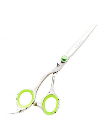 Lefty Hair Cutting Shear And Scissor Silver/Green