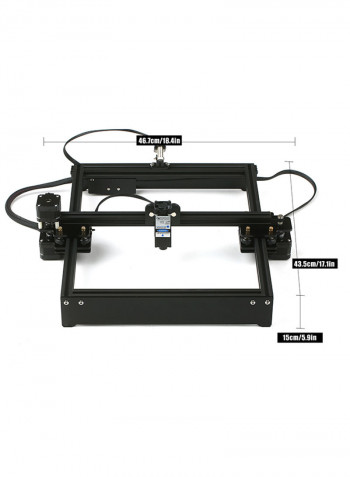 Off-Line Control Desktop Laser Engraving Machine Kit Black
