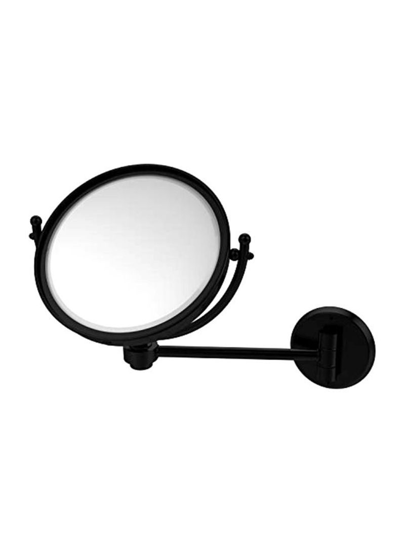Wall Mounted Make-up Mirror Matte Black/Clear