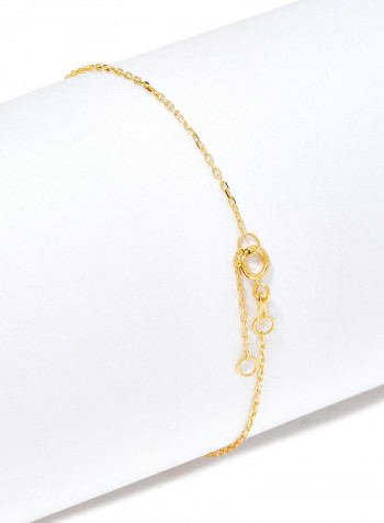 18 Karat Gold Malachite Single Stone Bracelet