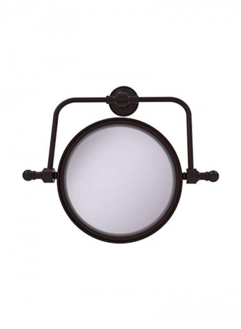 Retro Wave Collection Wall Mounted Makeup Mirror Clear/Black 8inch