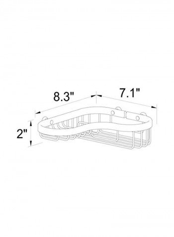 Corner Shower Basket Chrome 5x8.3x2inch