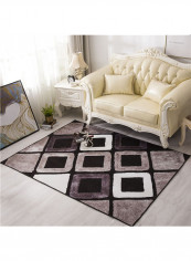 Rectangle Comfy Living Room Carpet Black/Brown/White 190x230centimeter