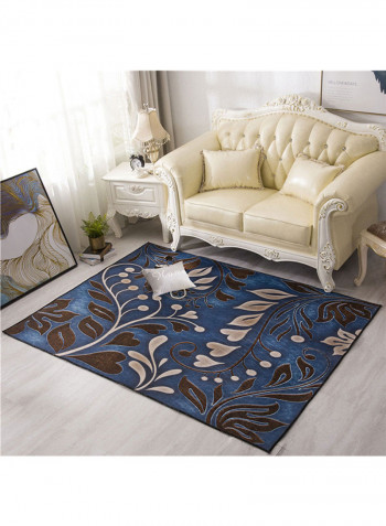 Rectangle Comfy Living Room Carpet Blue 190x230centimeter