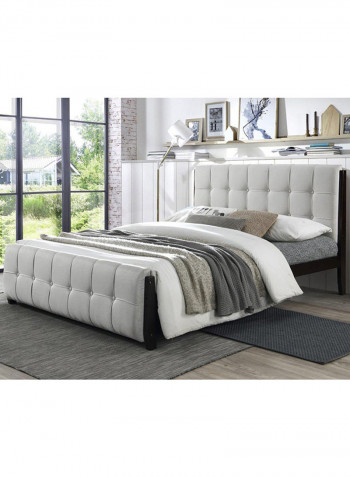 Diego King Bed White 220.5x187.5x103cm