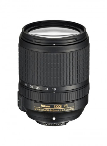 AF-S DX Nikkor 18-140mm f/3.5-5.6G ED VR Lens For Nikon Camera Black