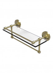Gallery Towel Bar Glass Shelf Clear/Gold 16inch