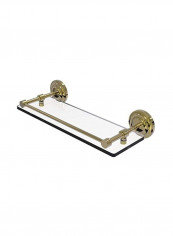 Glass Shelf Clear/Gold 16inch