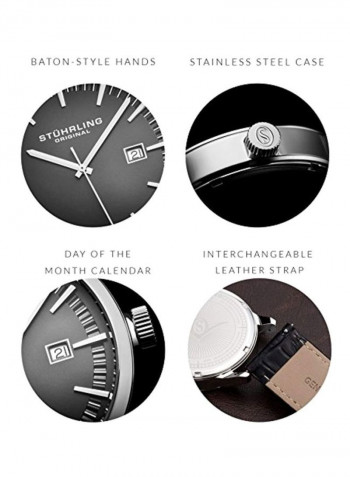 Men's Water Resistant Analog Watch With Interchangeable Strap 555AZ
