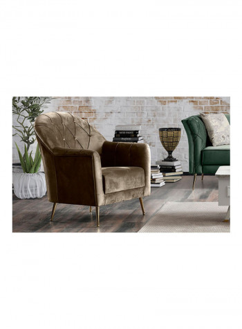 Rochelle Single Seater Sofa Brown 77x80x83cm