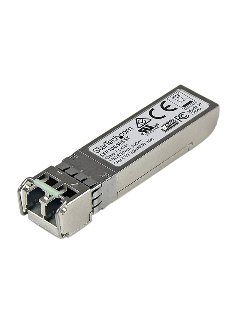 10GBase-SR Hot-Swappable SFP+ Transceiver Silver/Green