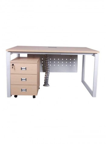 Vorm Modern Workstation Beige/White