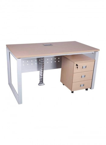 Vorm Modern Workstation Beige/White