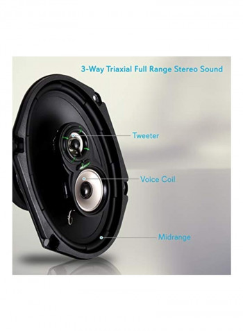 2-Piece 3-Way Pro Audio Car Stereo Speakers