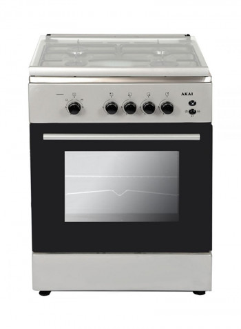 Electric Freestanding Gas Range Cooker With 4-Burners Crma606sc Silver/Black