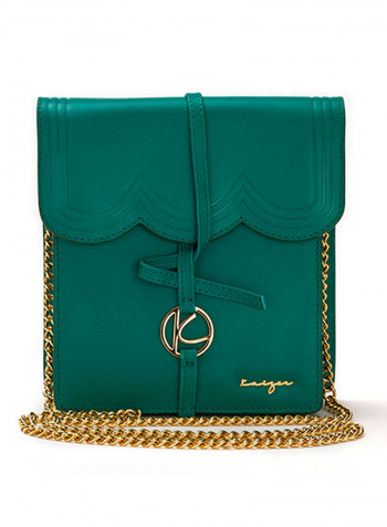 Viva Genuine Leather Shoulder Bag Teal
