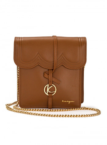 Viva Leather Shoulder Bag Brown