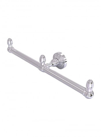 2-Arm Waverly Place Collection Towel Holder Silver 15.5x2.9x3.5inch