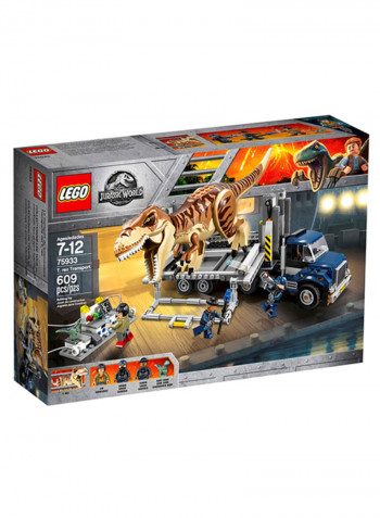 609-Piece Jurassic World T. Rex Transport Building Set 75933