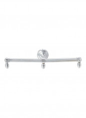 Dottingham Collection 2 Arm Guest Towel Holder Satin Chrome 15.5x2.9x3.5inch