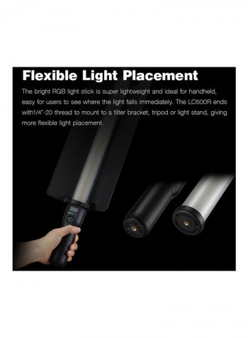 Dimmable RGB LED Video Light Stick Set Black/White