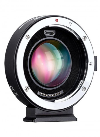 Cm-Aef-Mft Focal Reducer Booster Af Lens Mount Adapter Black/Silver
