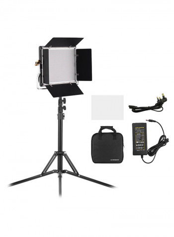 Portable Video Light Panel Set Black/White/Silver