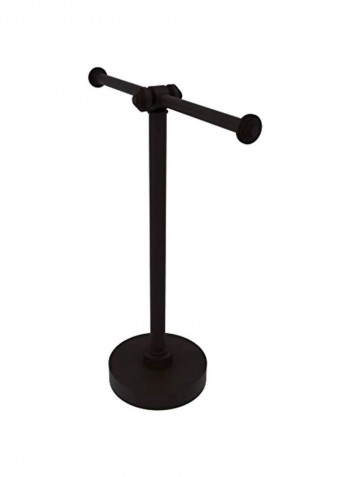 South Beach Collection Vanity Top 2 Arm Guest Towel Holder Black