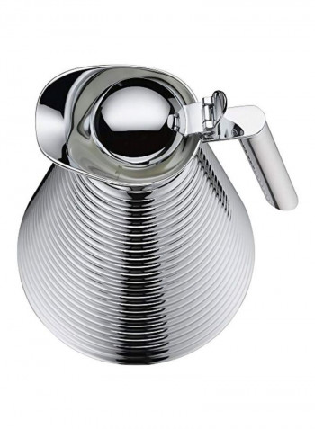 Vacuum Chrome Plated Copper Thermal Jug Silver 1L
