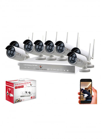 8-Channel WI-FI Surveillance Camera Set