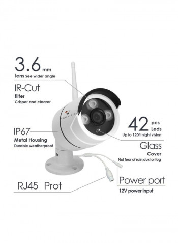 8-Channel WI-FI Surveillance Camera Set