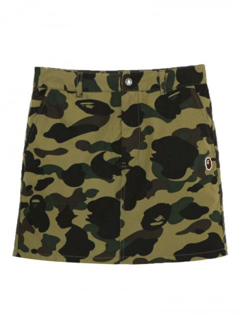 1st Camo Cotton Skirt Green/Black/Brown