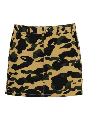 1st Camo Cotton Skirt Yellow/Black/Brown