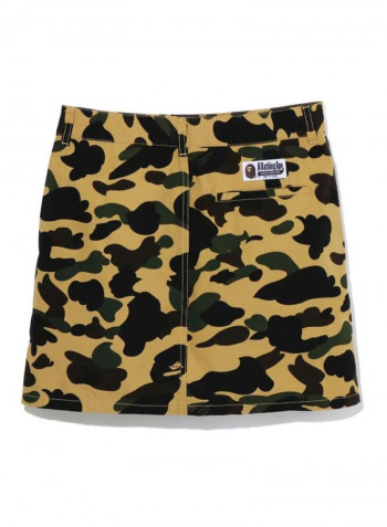 1st Camo Cotton Skirt Yellow/Black/Brown
