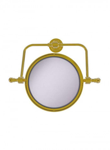 Retro Dot Collection Wall Mounted Swivel Mirror Polished Brass/Clear 8x7x8inch