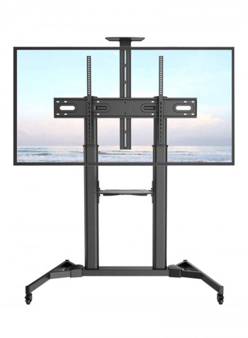 Floor TV Mount Black