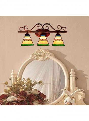 Retro Three Head Glass Wall Lamp Multicolour