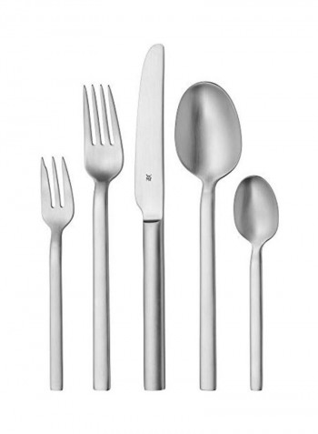 30-Piece Stainless Steel Cutlery Set Silver