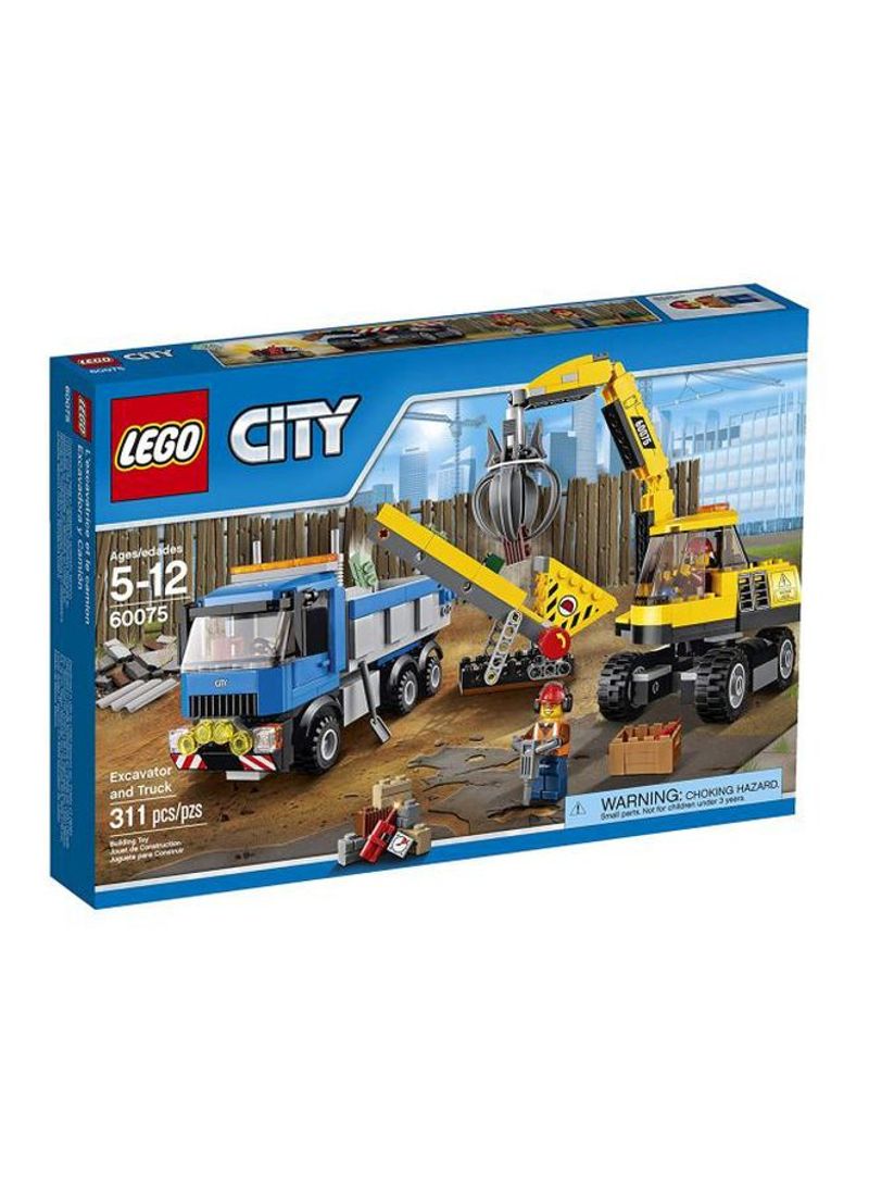 311-Piece City Demolition Excavator And Truck Building Set 60075