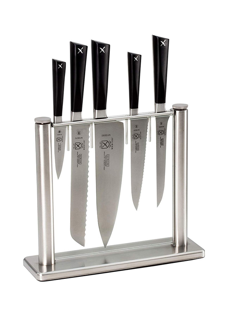 6-Piece Stainless Steel Forged Block Set Black/Brown