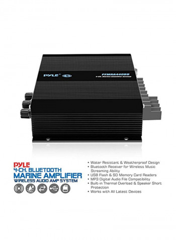 4-Channel Marine Amplifier PFMRA440BB Black/Blue