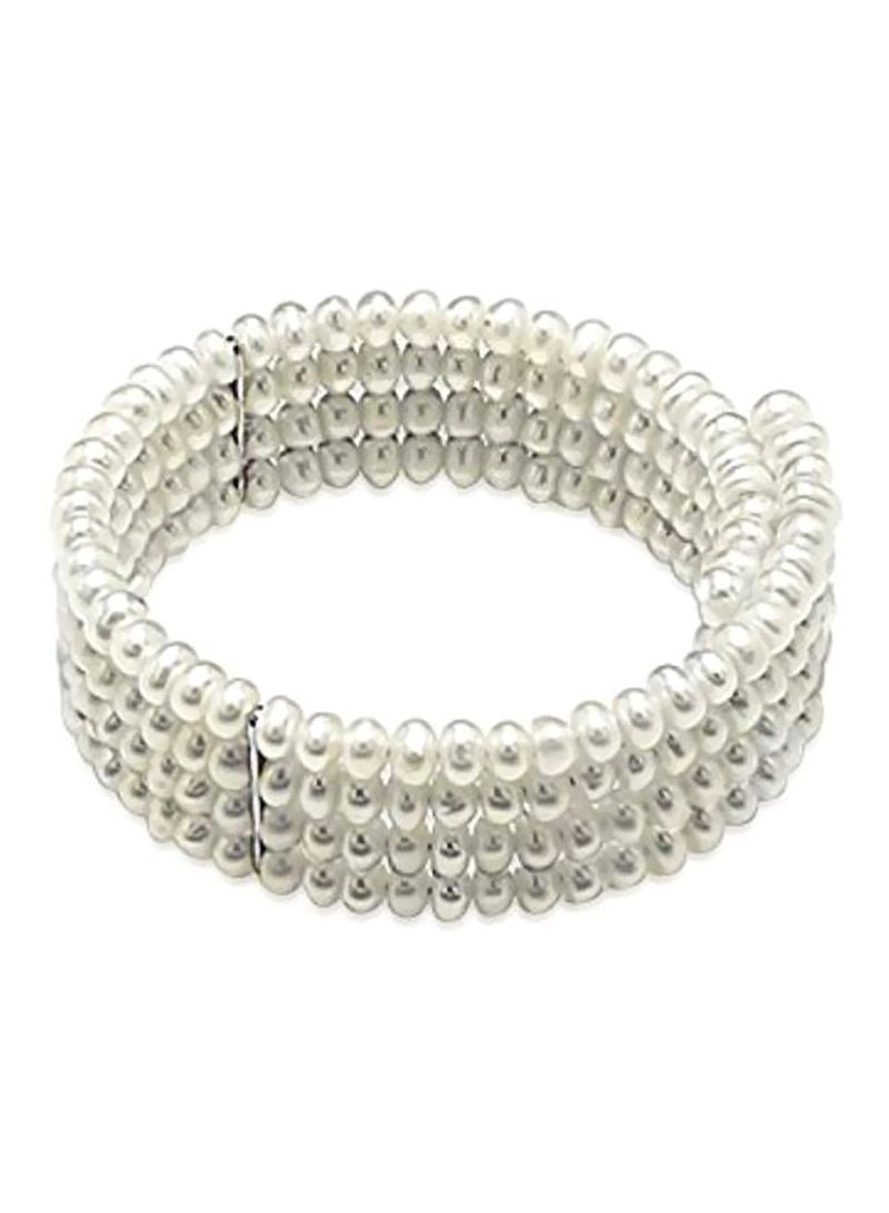 Silver Plated Freshwater Pearl Choker Necklace