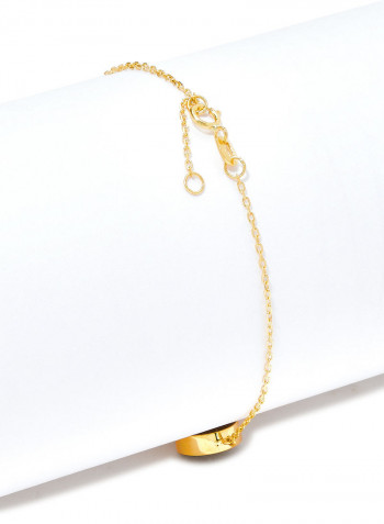 18 Karat Gold Tiger Eye And Pearl Two Stone Bracelet