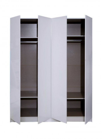Vanissa(N) 4 Door Wardrobe White 160x210x50centimeter
