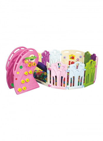 12 Panels Playpen Fence With Slide 16329-38